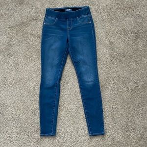 2/$20 Old Navy Rockstar Pull on Blue Denim Jeggings Stretch Jean Leggings Size 2